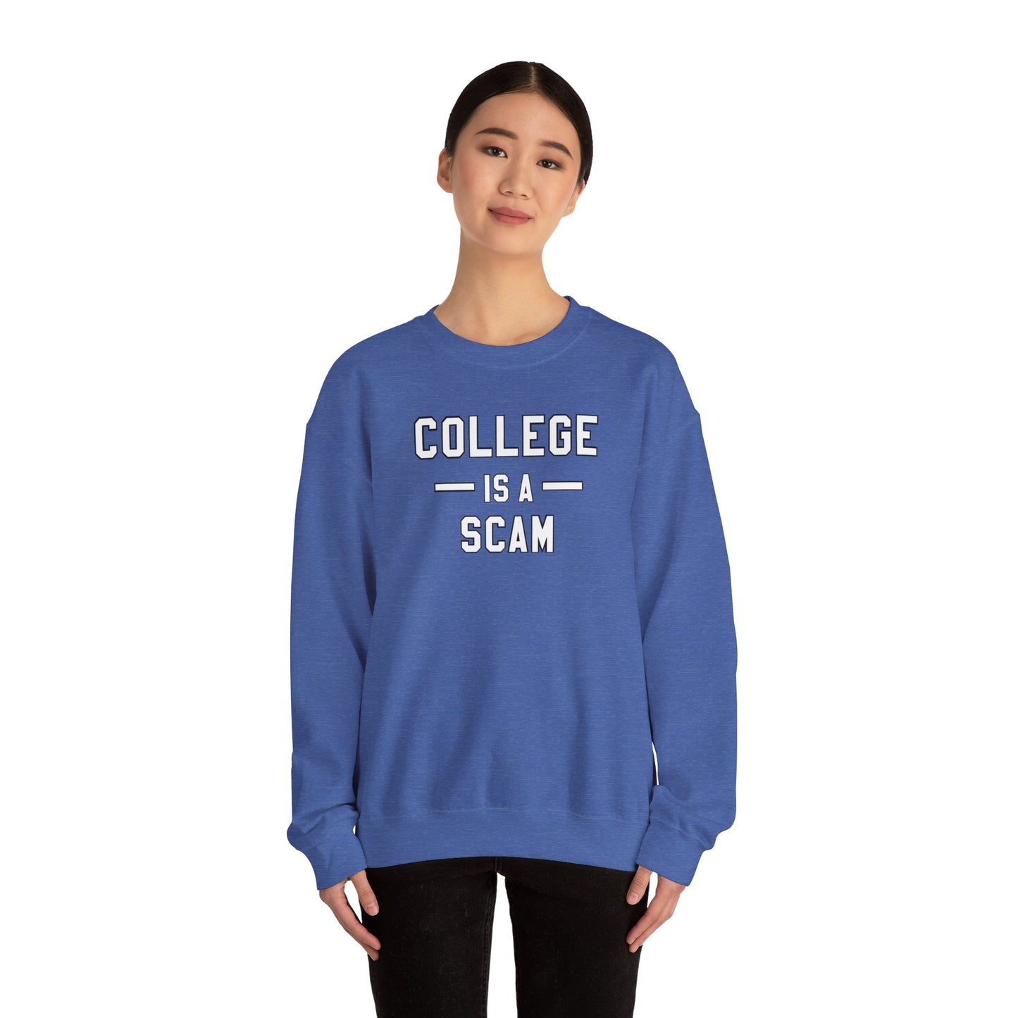 College Is A Scam NL Unisex Heavy Blend™ Crewneck Sweatshirt