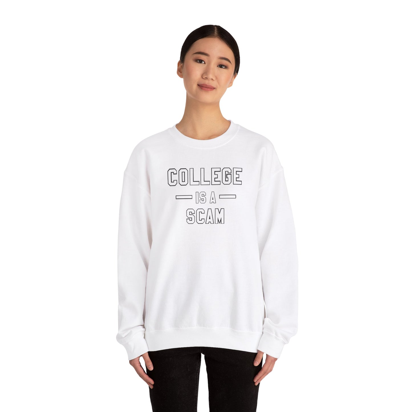 College Is A Scam NL Unisex Heavy Blend™ Crewneck Sweatshirt