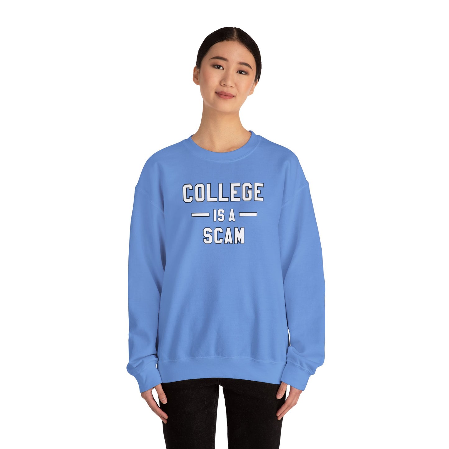 College Is A Scam NL Unisex Heavy Blend™ Crewneck Sweatshirt