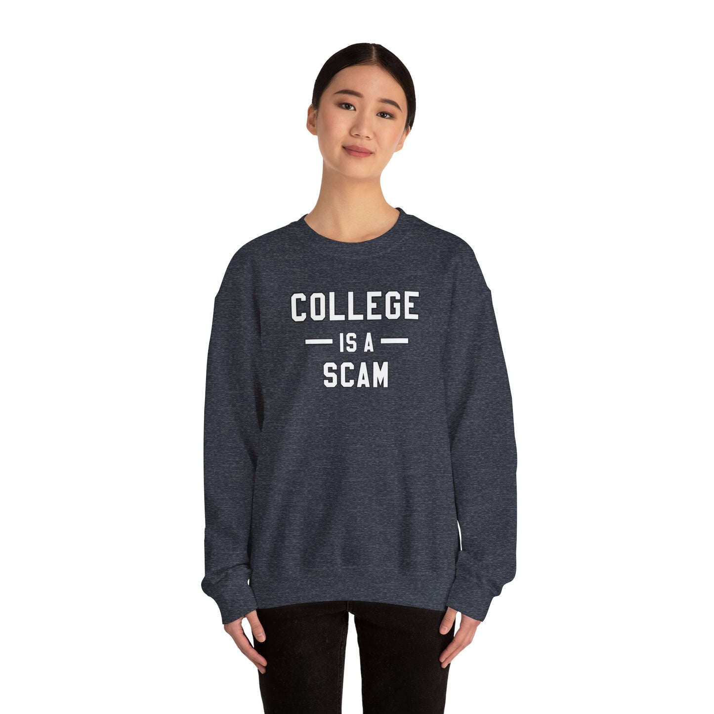 College Is A Scam NL Unisex Heavy Blend™ Crewneck Sweatshirt