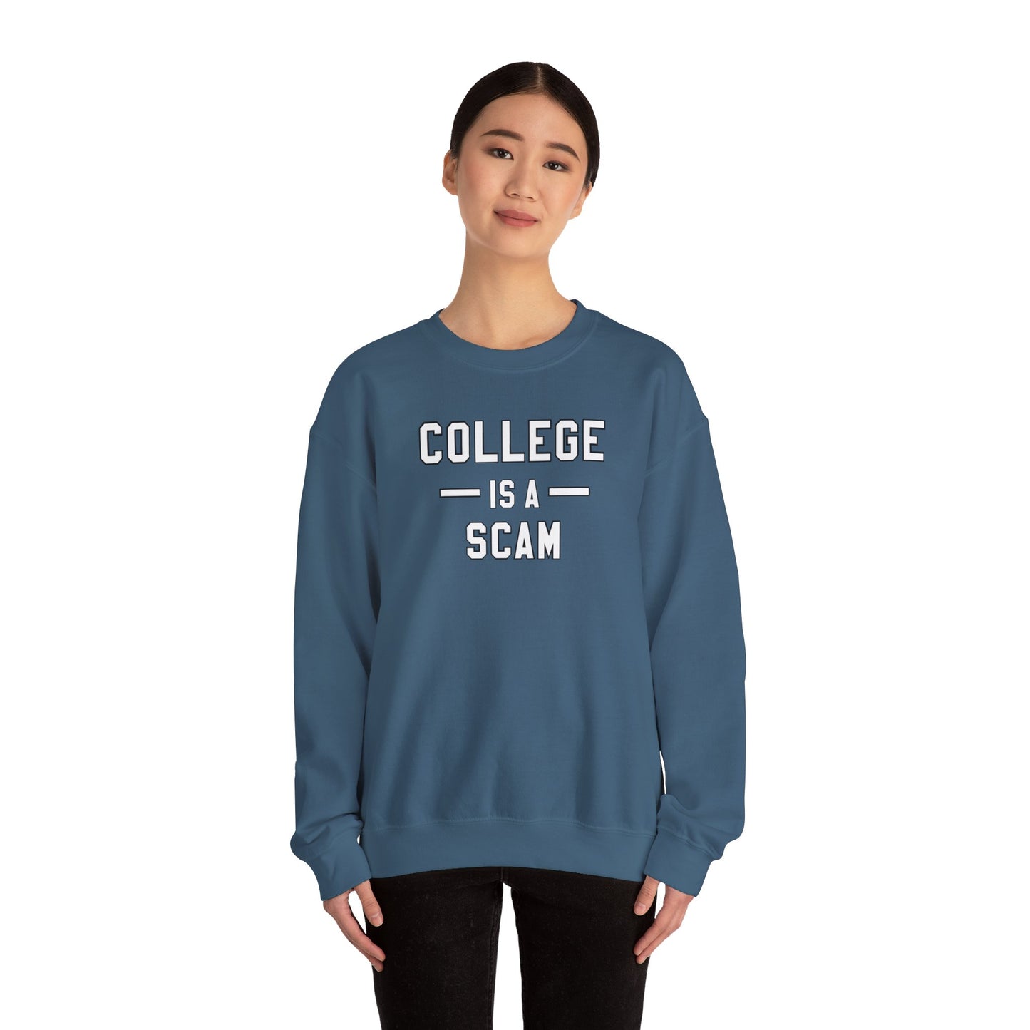 College Is A Scam NL Unisex Heavy Blend™ Crewneck Sweatshirt