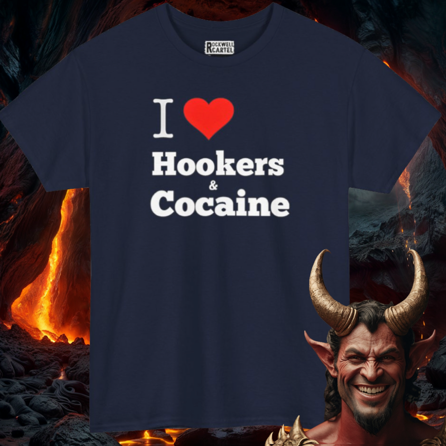 I Love Hookers & Cocaine NL Unisex Heavy Cotton Tee